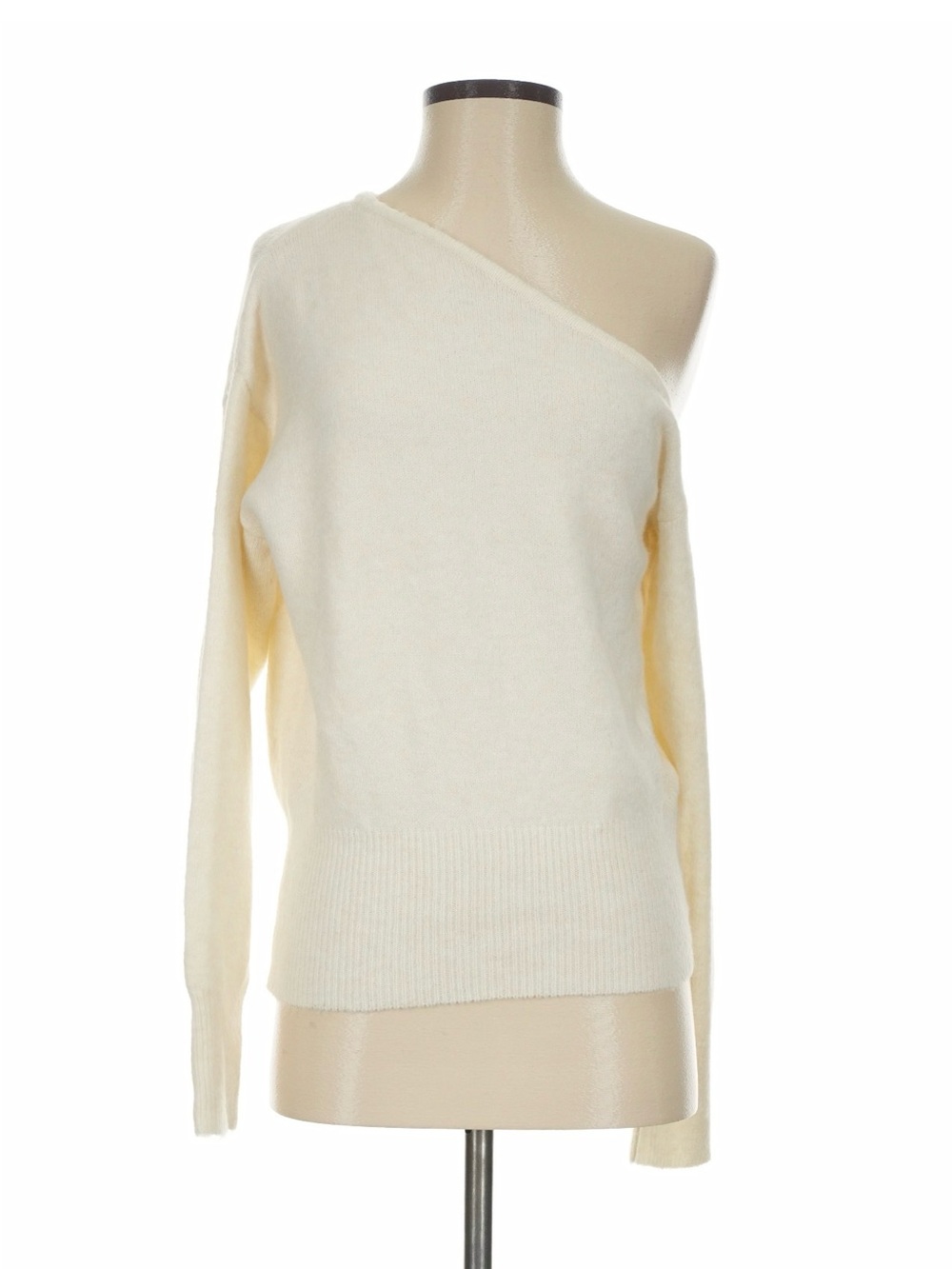 12th Tribe Margot Cream Asymmetrical Sweater - Size S - Picture 9 of 16
